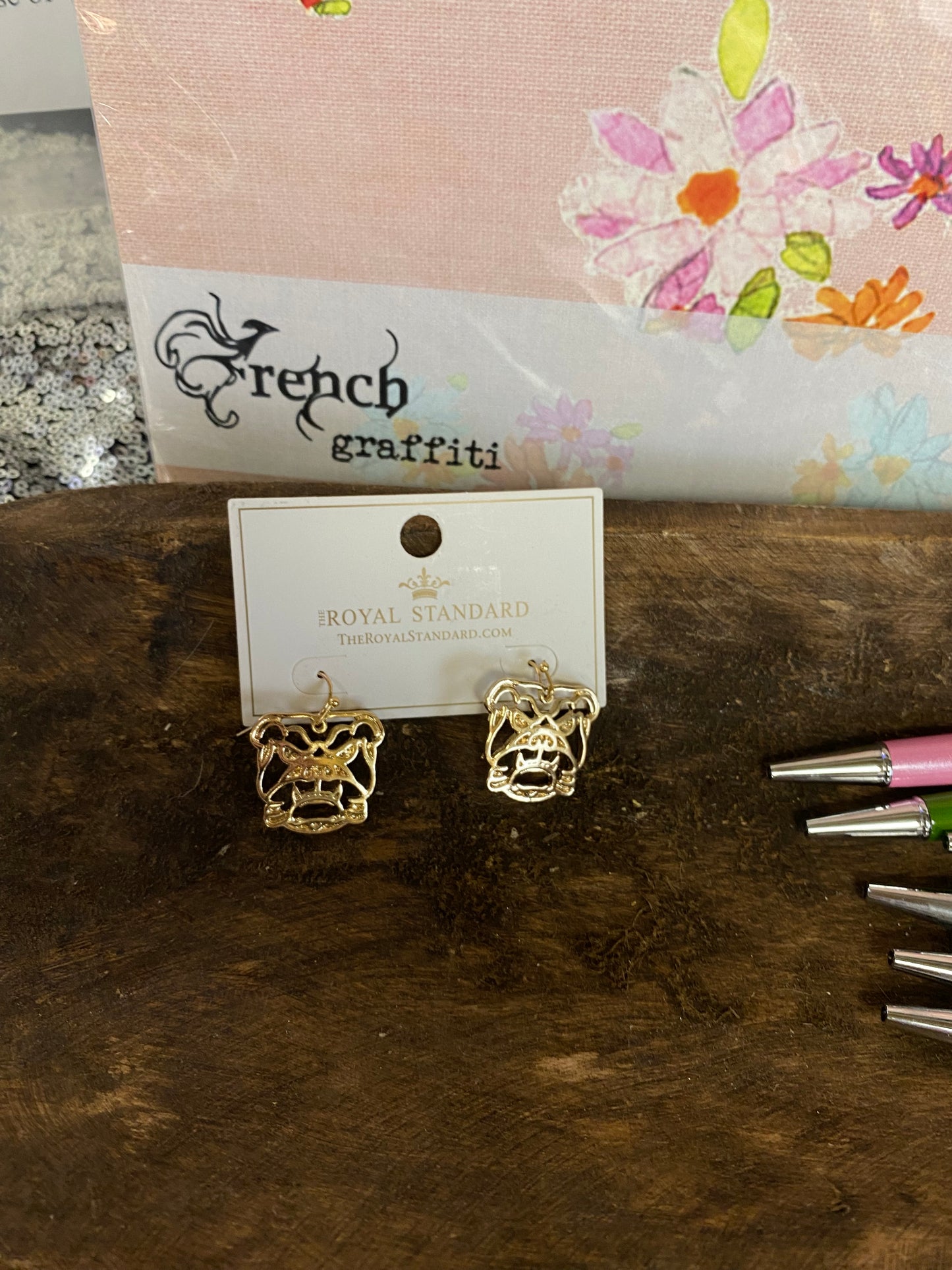 Bulldog Earrings