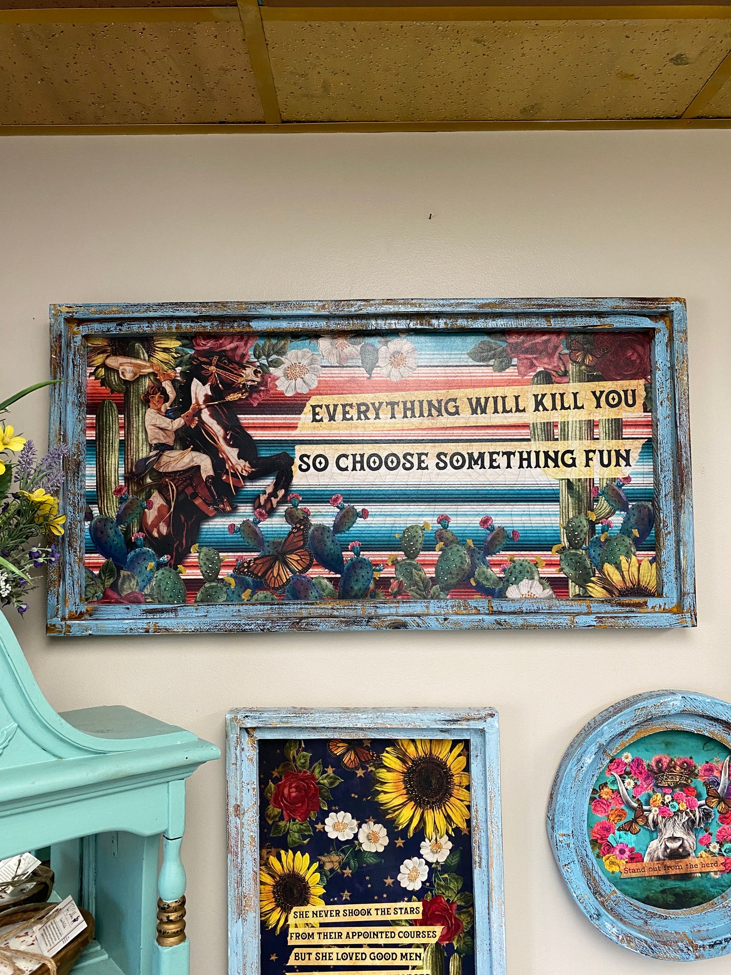 Choose something fun framed canvas