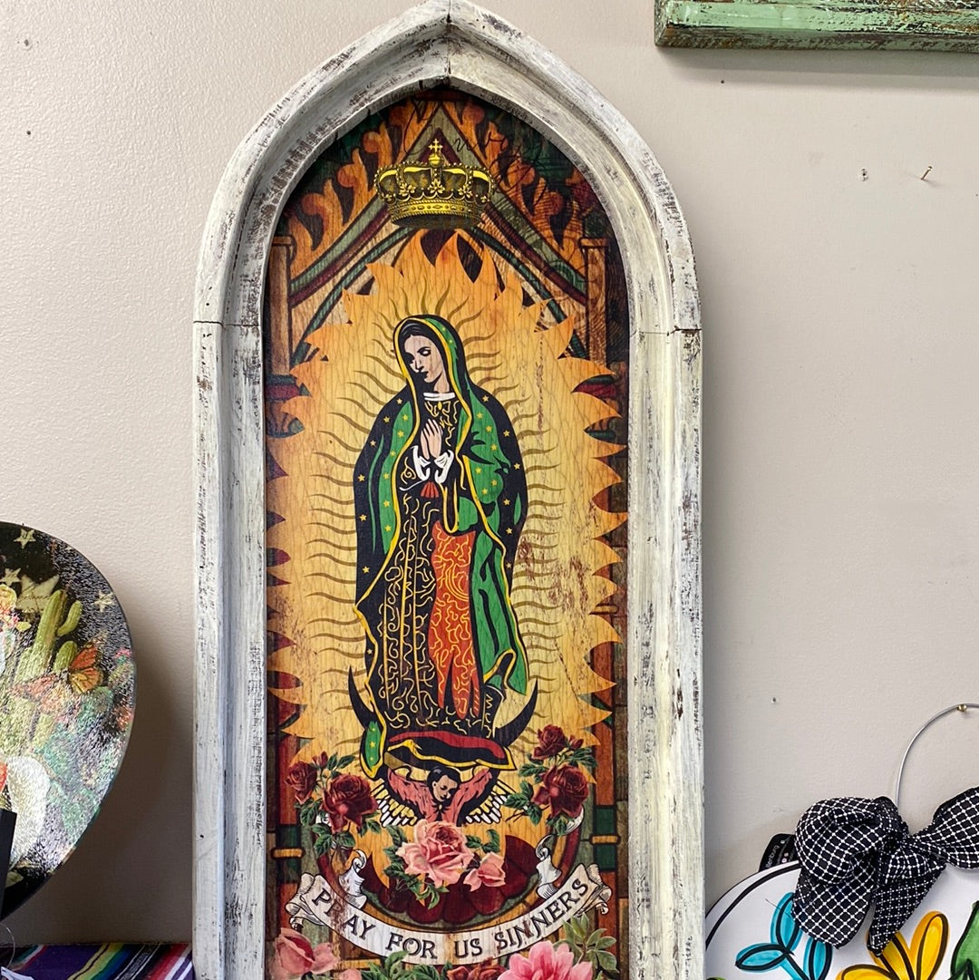 “Pray for us sinners” wall decor