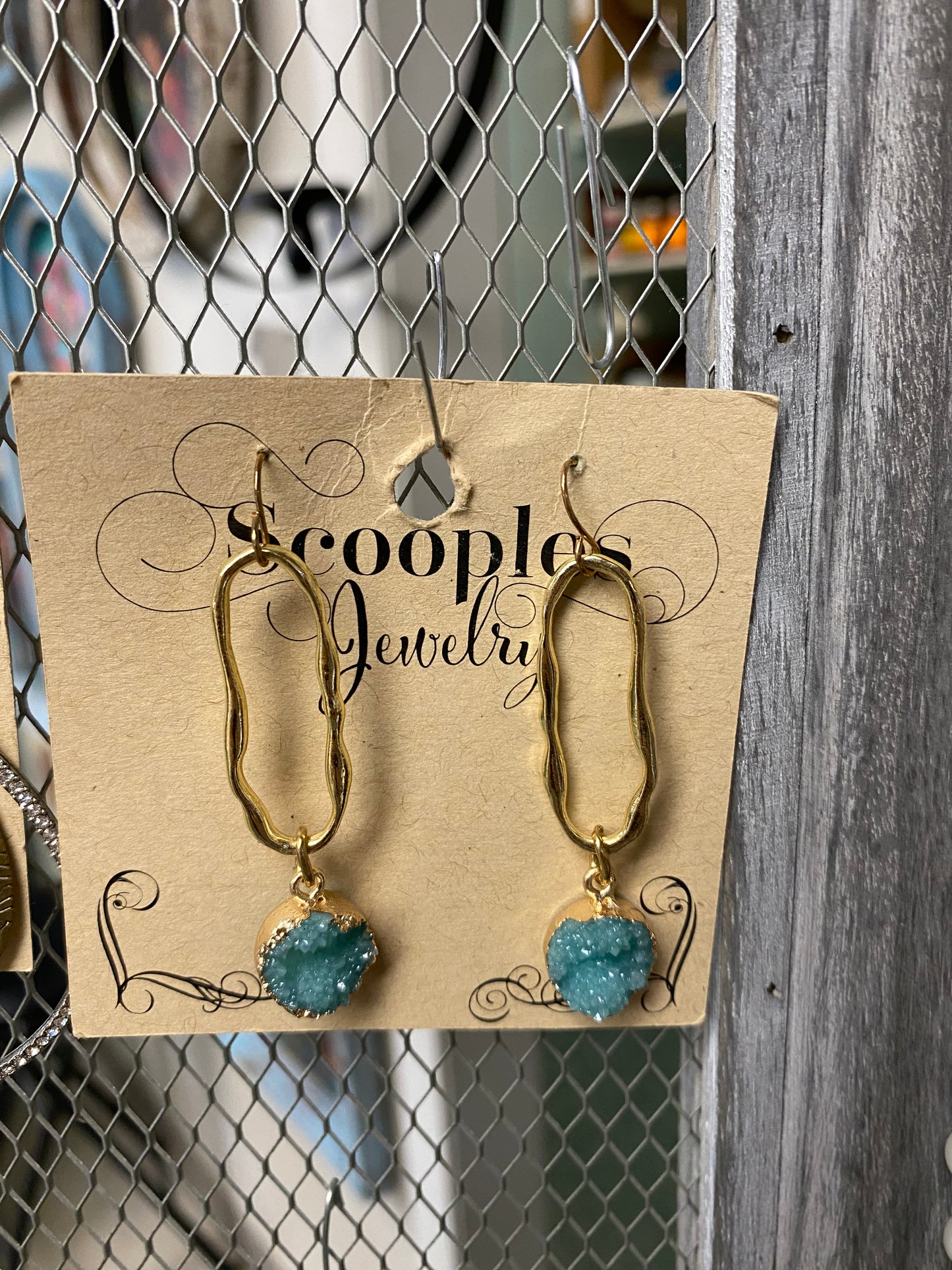Gold and turquoise Scooples Jewelry