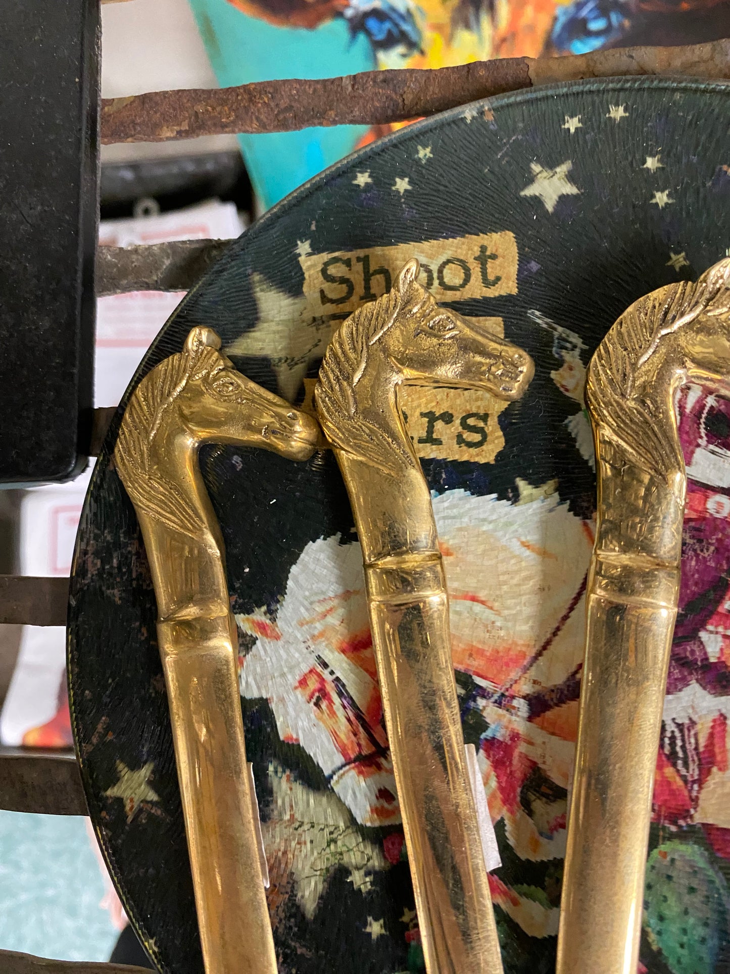 Gold Horse Paperweights
