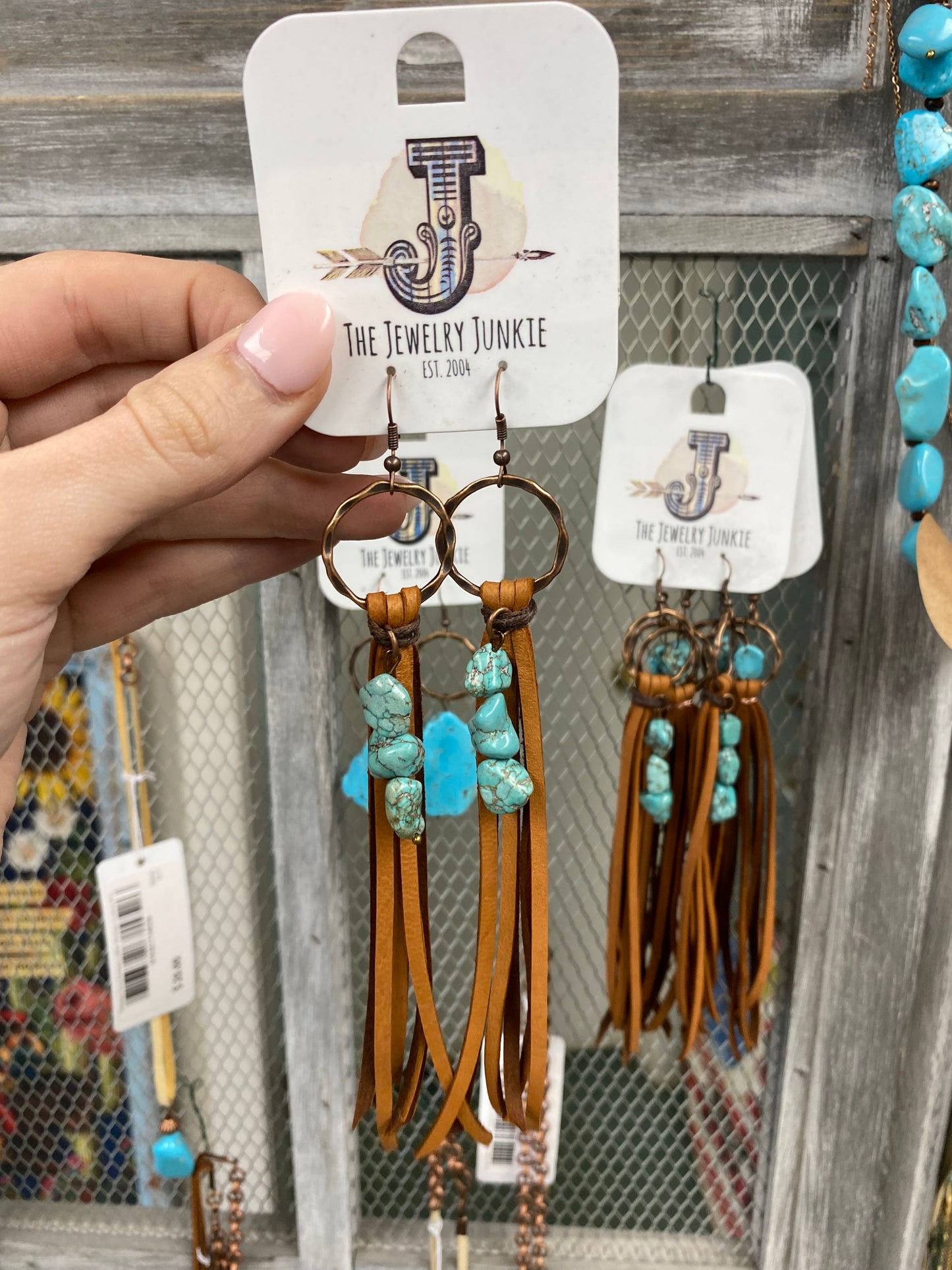 Western turquoise earrings