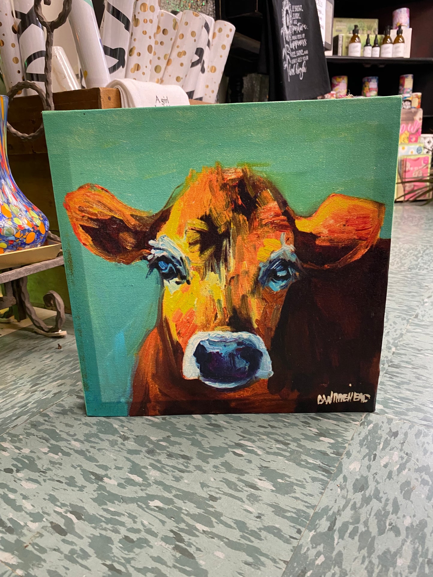 Abstract Cow Painting